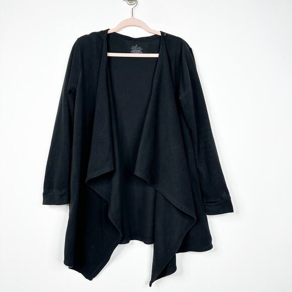 Cuddl Duds Sweaters - 2/$30 Cuddl Duds Fleecewear with Stretch Open Draped Sweater Medium Black #8440